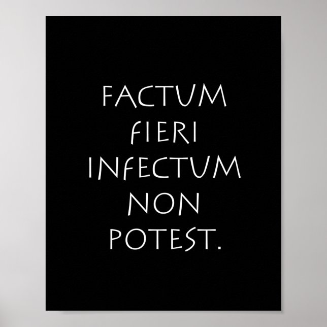 Poster Factum fieri infectum non potest (Devant)