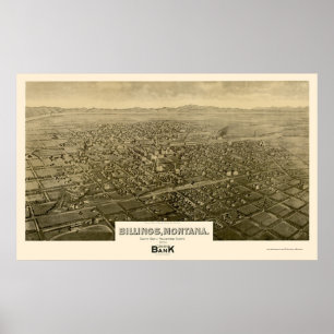 Poster Facturations, carte panoramique de la TA - 1904