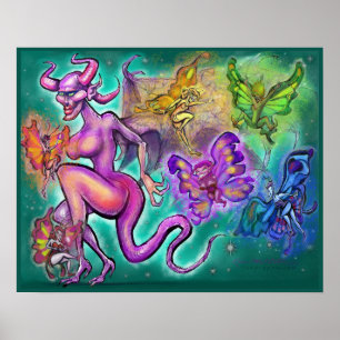 Poster Fae foncé et Fae clair