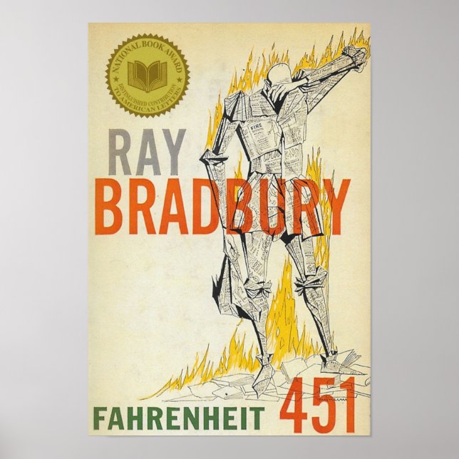 Poster Fahrenheit 451 Ray Bradbury (Devant)