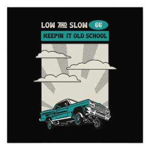 Poster Faible et faible 66 Classic Lowrider