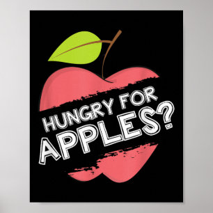 Poster Faim Pour Pommes T Chemise - Amour Fruit Motivatio