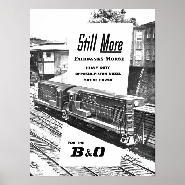 Poster Fairbanks Morse Diesel Locomotives 1957 (Devant)