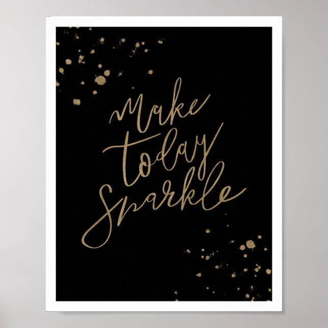 Poster Faire aujourd'hui scintiller la calligraphie moder (Devant)