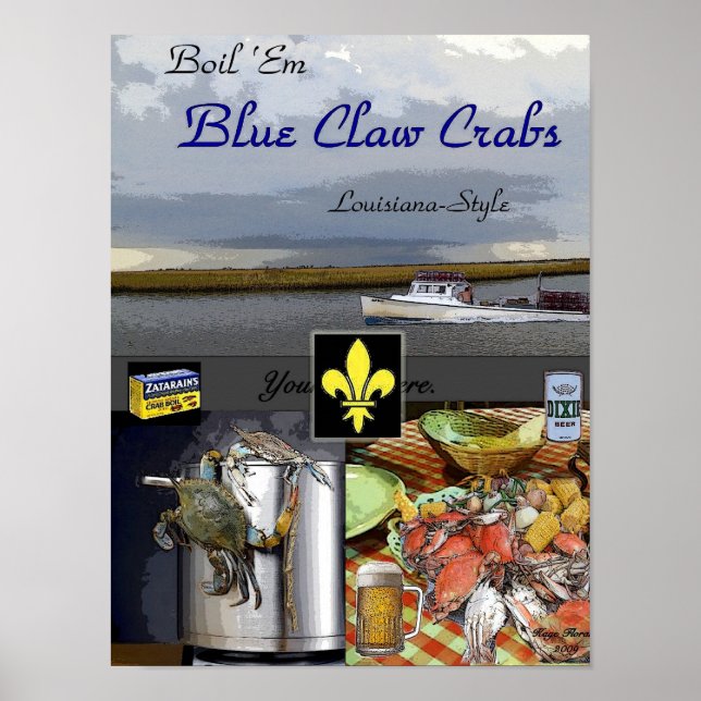 Poster Faire bouillir les crabes Em (Devant)