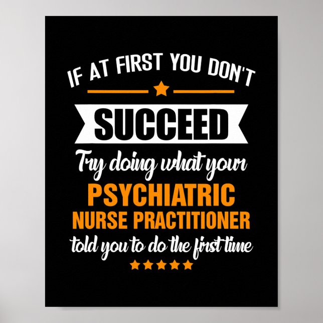 Poster Faire ce que votre infirmière praticienne psychiat (Devant)