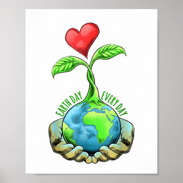Poster Faire chaque jour Jour des terres Planète Terre Ré (Devant)