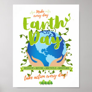 Poster Faire de chaque jour une journée de la Terre