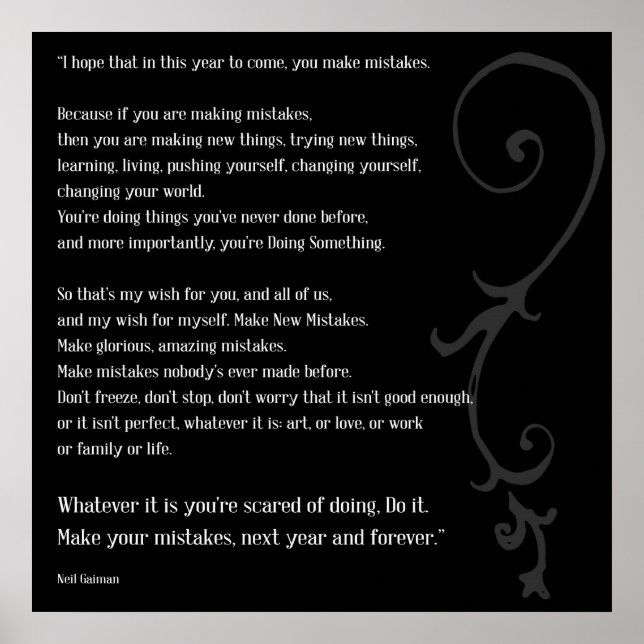 Poster Faire des erreurs (Devant)