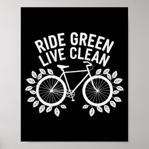 Poster Faire du vélo vert en vivant propre Amant de la na