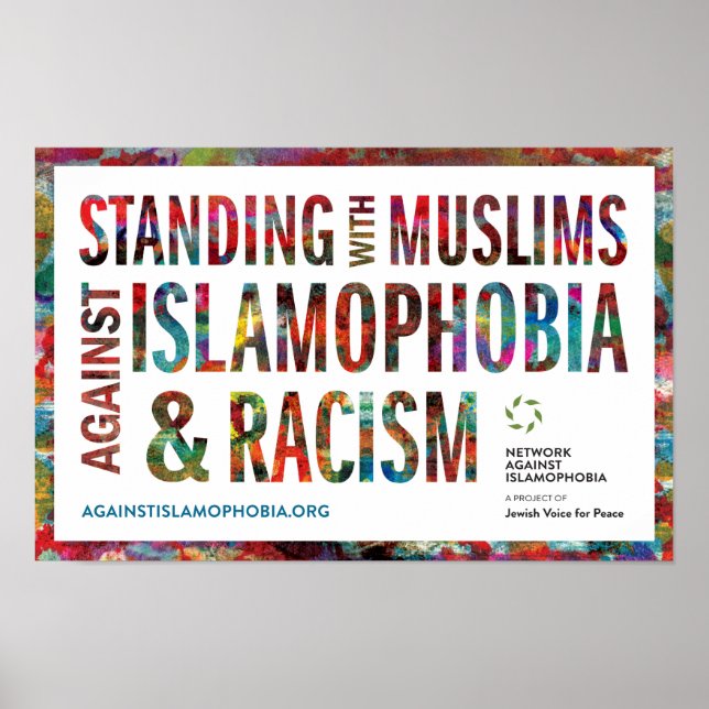 Poster Faire face aux musulmans contre l'islamophobie et  (Devant)
