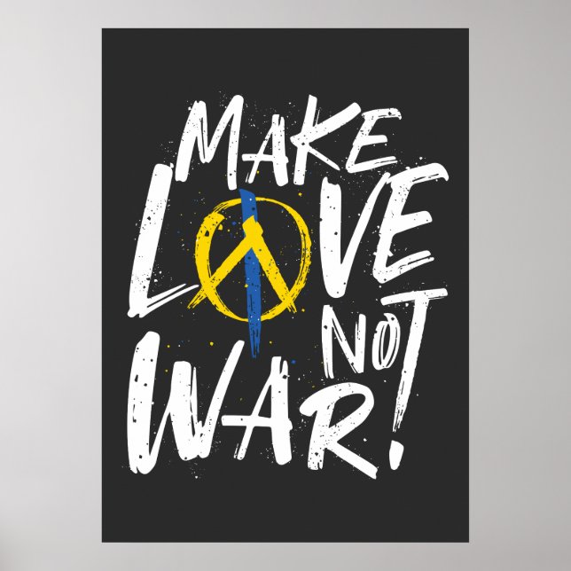 Poster Faire l'amour et non le soutien à la guerre en Ukr (Devant)