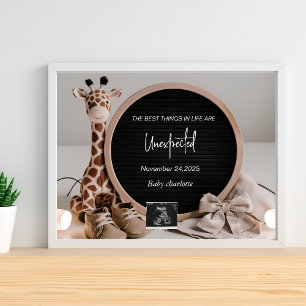 Poster Faire-part simple de grossesse neurale numérique