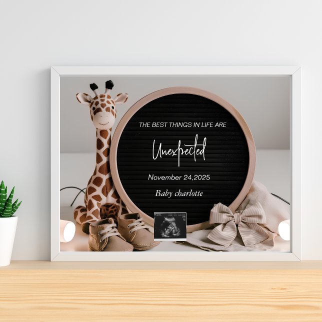 Poster Faire-part simple de grossesse neurale numérique (Créateur téléchargé)