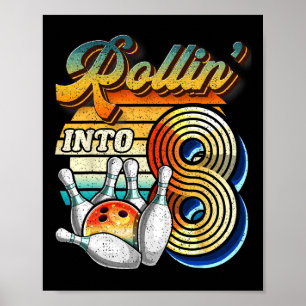Poster Faire son entrée dans un anniversaire de bowling p