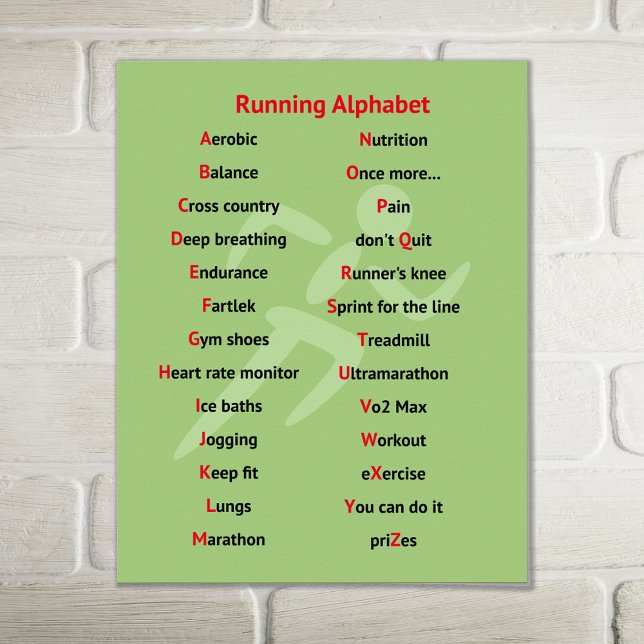 Poster Faire tourner l'alphabet amusant inspirant (Créateur téléchargé)