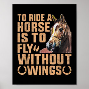 Poster Faire Un Cheval Est De Voler Sans Ailes Cheval Say