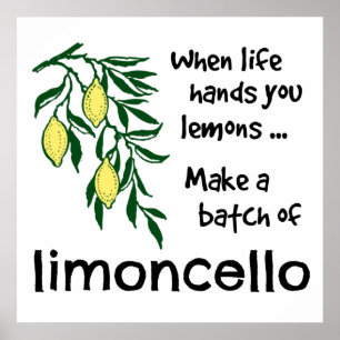 Poster Faire un lot de liqueur Limoncello Lemon