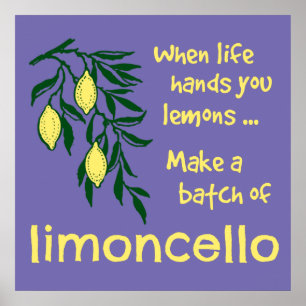 Poster Faire un lot de liqueur Limoncello Lemon