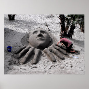 Poster Faire une sculpture de sable au printemps à Marbel