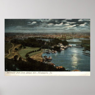 Poster Fairmount Park, Philadelphie 1906 Vintage