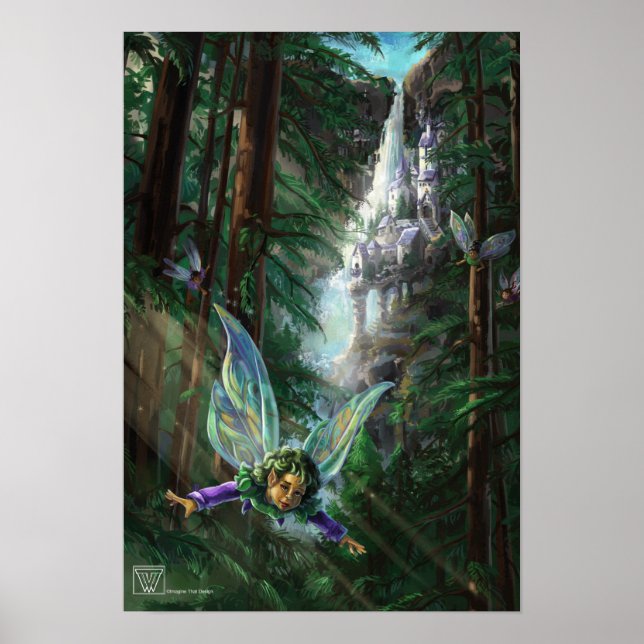 Poster Fairy and Castles Imaginaire Art (Devant)