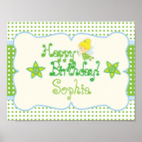 Poster Fairy, Custom Birday Party