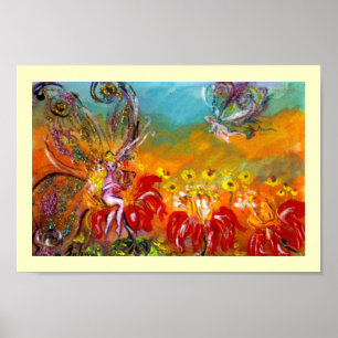 POSTER FAIRY DES FLEURS ROUGES
