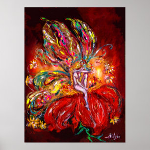 POSTER FAIRY EN ROUGE
