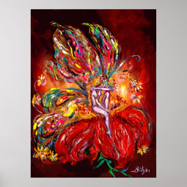 POSTER FAIRY EN ROUGE (Devant)