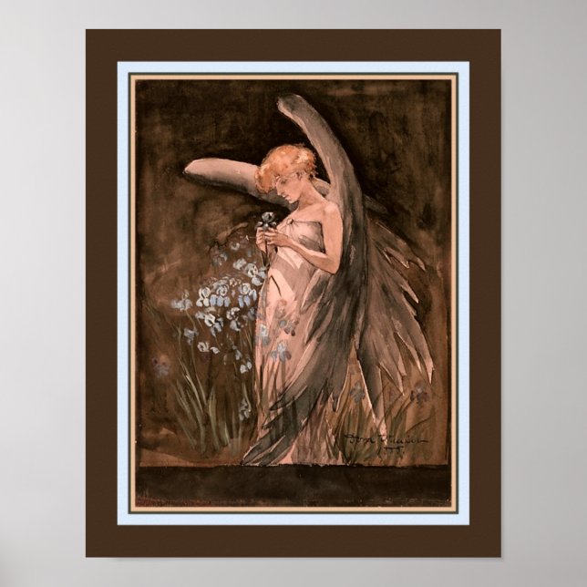 Poster "Fairy in Irises" Doris Wheeler vers 1888 (Devant)
