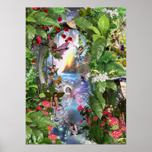 Poster Fairy Kingdom forest dreamland imaginaires histoir