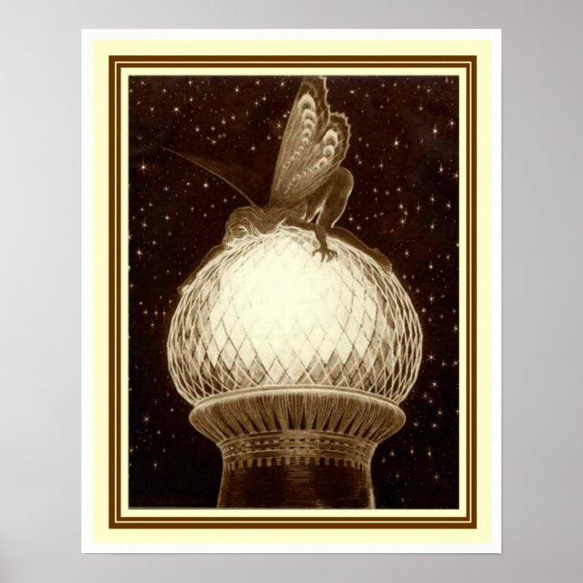 Poster "Fairy on the Dome" par l'affiche Fidus 16 x 20 (Devant)