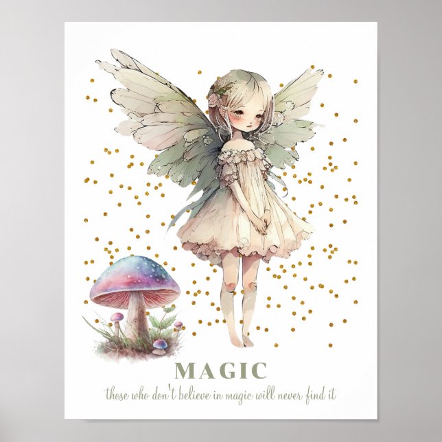 Poster Fairy Saying Magic Girl's Room (Devant)