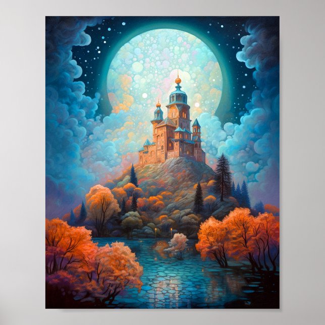 Poster Fairy Tale Castle Imaginaire Art (Devant)