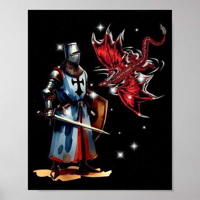 Poster Fairy Tale Knight Children's Knight Armor Fairy Ta (Devant)