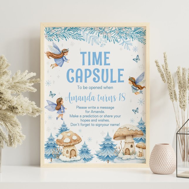 Poster Fairy Winter Garden Anniversaire Fête Heure Capsul (Créateur téléchargé)