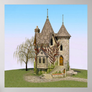Poster Fairytale Castle Parfait cadeau d'anniversaire et 