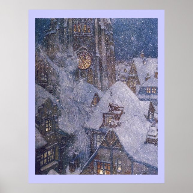 Poster Fairytale Snow Queen par Edmund Dulac Imprimer (Devant)