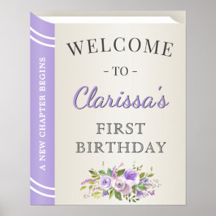 Poster Fairytale Storybook Fille Anniversaire Bienvenue