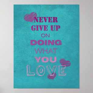 Poster Fais ce que tu aimes Texte Motivant Typographie