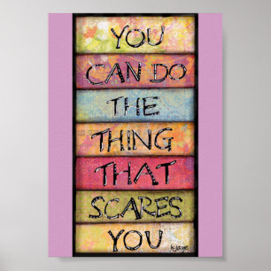Poster Fais ce qui te fait peur - Art amusant et inspiran