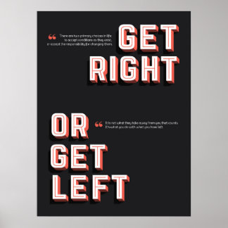 Poster Fais Droite ou Fais Gauche