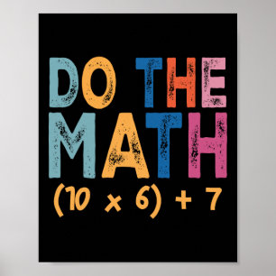Poster Fais Le Calcul 67 Mème Drôle Six Sept Humour Ensei
