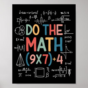 Poster Fais Le Calcul 67 Mème Drôle Six Sept Prof De Math