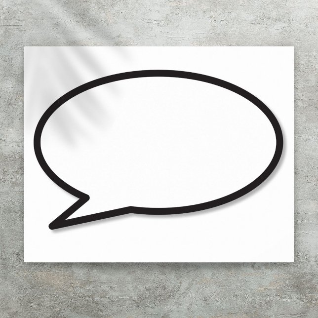 Poster FAIS-LE DIRE ! Bande dessinée - bulle vocale (HAVE YOUR SAY Comic Book Speech Bubble Poster)