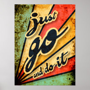Poster Fais-le, tout simplement, vintage motivationnel