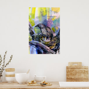Poster Fais les choses qui te rendent heureux, nid de gri