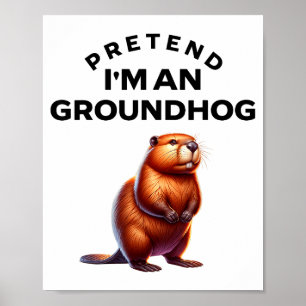 Poster Faisons comme si j'étais un costume drôle paresseu