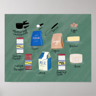 Poster Faisons de la pâtisserie